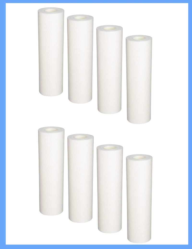 CFS â€“ 8 Pack Polypropylene Sediment Water Filter Cartridges Compatible with GE GXWH04F, GE HOUSEHOLD Pre-Filtration System Models â€“ Replacement Filter Cartridge â€“ Universal 10" Cartridge â€“ 5 Micron - Image 2